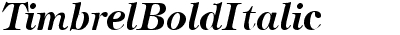 Timbrel Bold Italic