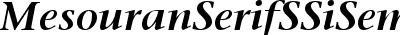 Mesouran Serif SSi Semi Bold Italic