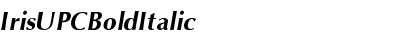 IrisUPC Bold Italic