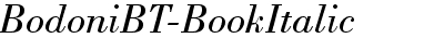 Bodoni Bk BT Book Italic