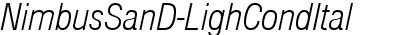 NimbusSanDLigCon Italic