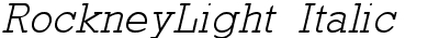 Rockney Light Italic