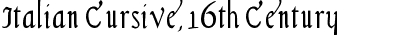 Italian Cursive, 16th Century