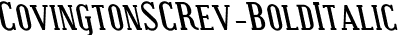 Covington SC Rev Bold Italic