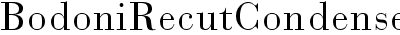 Bodoni Recut Condensed SSi Condensed