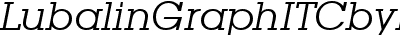 Lubalin Graph Book Oblique BT