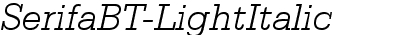 Serifa Lt BT Light Italic