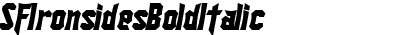 SF Ironsides Bold Italic