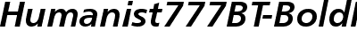 Humanist 777 Bold Italic BT