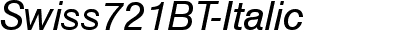 Swis721 BT Italic