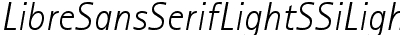 Libre SansSerif Light SSi Light Italic