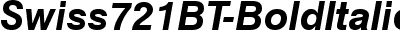 Swiss 721 Bold Italic BT