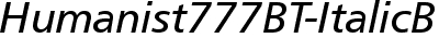 Humnst777 BT Italic