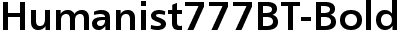 Humanist 777 Bold BT