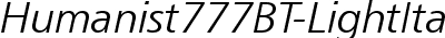 Humnst777 Lt BT Light Italic