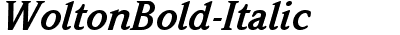 Wolton Bold-Italic