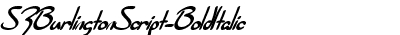 SF Burlington Script Bold Italic