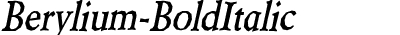 Berylium Bold Italic