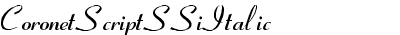 Coronet Script SSi Italic