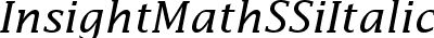 Insight Math SSi Italic