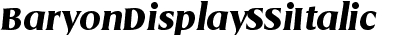 Baryon Display SSi Italic