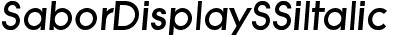 Sabor Display SSi Italic