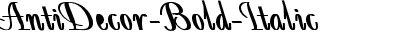 AntiDecor Bold Italic