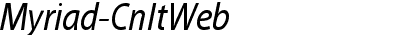 Myriad Condensed Web Italic
