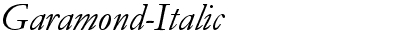 Garamond Italic