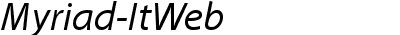 Myriad Web Italic