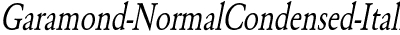 Garamond-Normal Condensed Italic