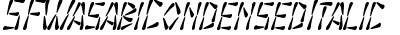 SF Wasabi Condensed Italic