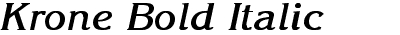 Krone Bold Italic