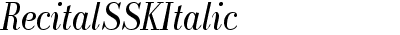 RecitalSSK Italic