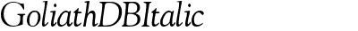 GoliathDB Italic