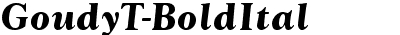 GoudyT Bold Italic