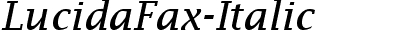 Lucida Fax Italic