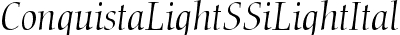 Conquista Light SSi Light Italic