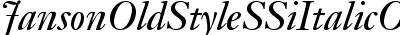 Janson OldStyle SSi Italic Oldstyle Figures