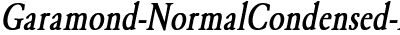 Garamond-Normal Condensed Bold Italic