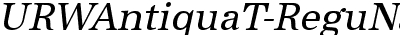 URWAntiquaTNar Oblique