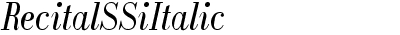 Recital SSi Italic