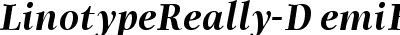 Linotype Really Demi Bold Italic