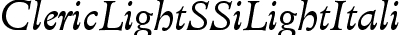 Cleric Light SSi Light Italic