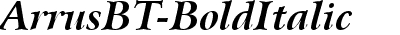 Arrus BT Bold Italic