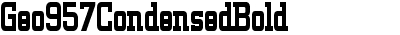 Geo 957 Condensed Bold