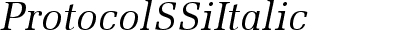 Protocol SSi Italic