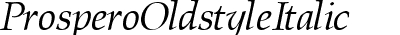 Prospero OldstyleItalic