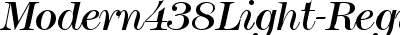 Modern438Light-RegularItalic