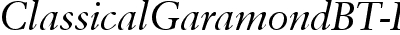 Classical Garamond Italic BT